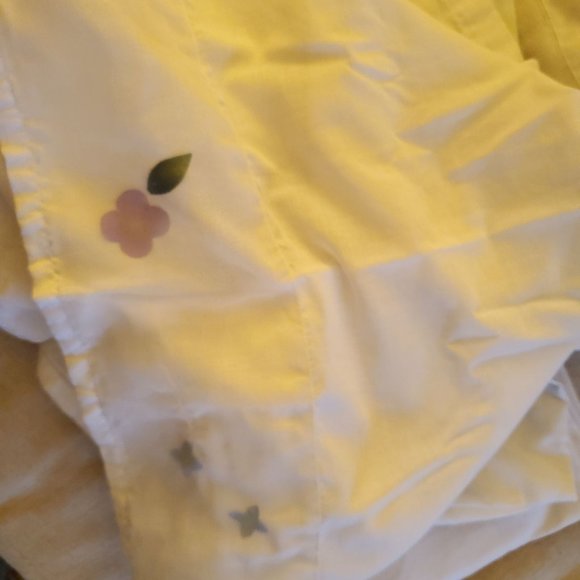 American Pacific Pair of Farmhouse Botanical Sheer Floral Curtains - Picture 4 of 6